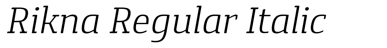 Rikna Regular Italic